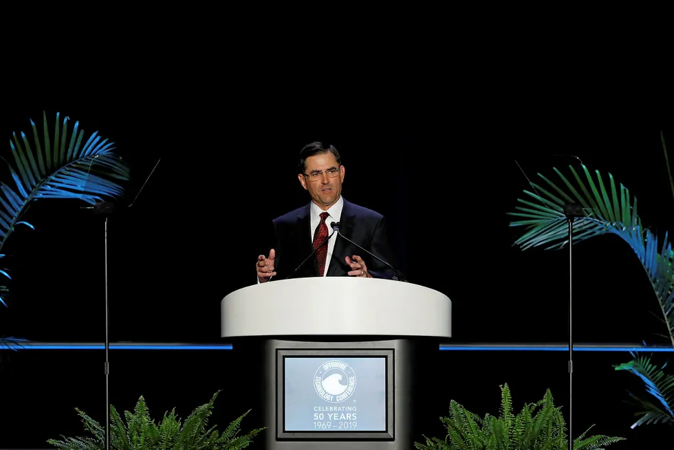 Rebound: Halliburton chief executive Jeff Miller