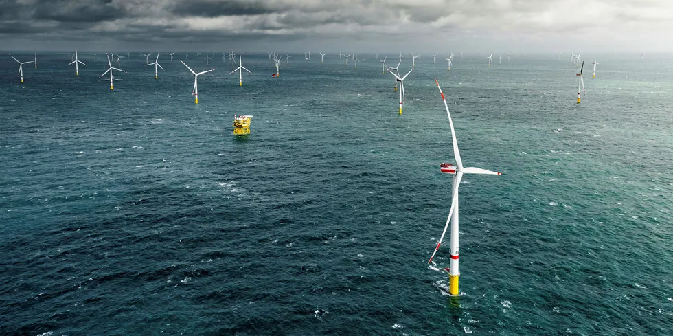 The Deutsche Bucht offshore wind array in the German part of the North Sea