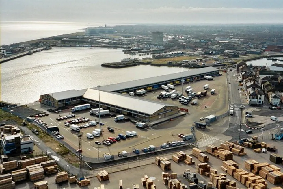 Grimsby Docks, on the United Kingdom's east coast.