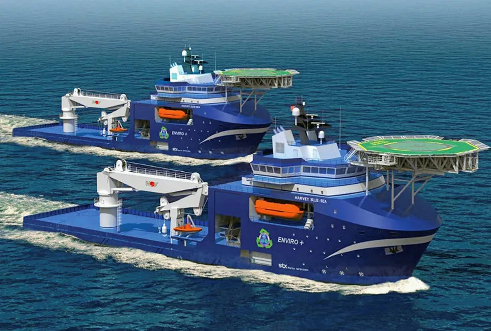 Sister vessels: Harvey Sub-Sea with Harvey Blue-Sea