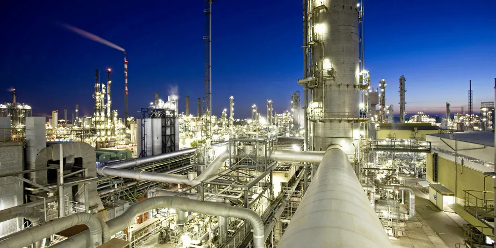 Streamcracker at BASF chemicals site in Ludwigshafen, Germany