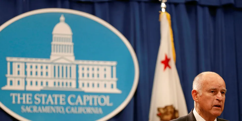 California governor Jerry Brown.