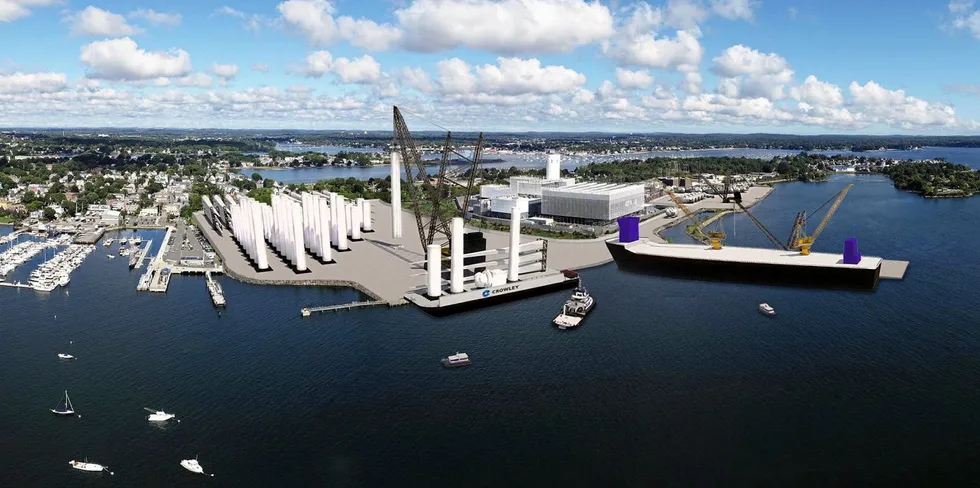 . Artists rendering of Crowley's Salem Wind Terminal.
