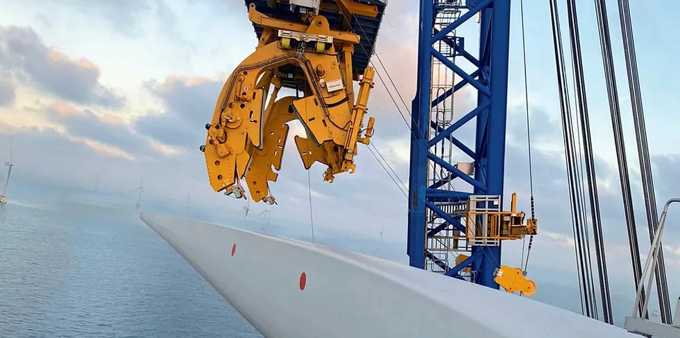 Deme installing last turbine at Iberdrola's East Anglia 1 wind farm off the UK