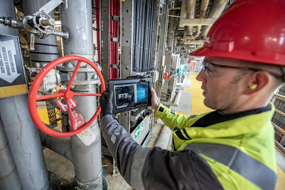Under threat: an offshore worker off the UK, where the OCA negotiates on behalf of contractors with the Unite and GMB unions
