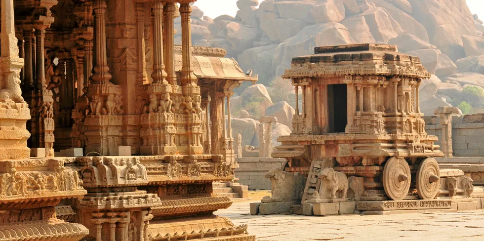 The 16th-century Vittala temple in Hampi, Karnataka state.