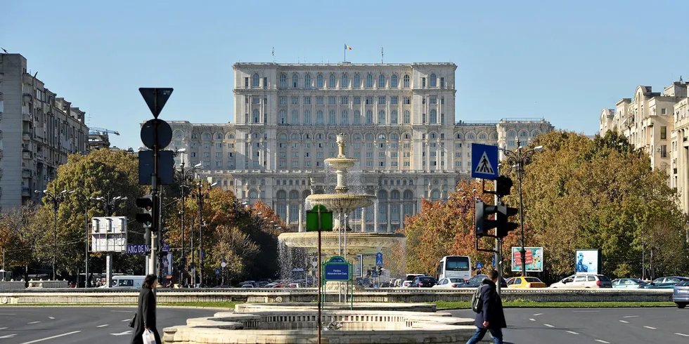 Parliament Palace in Romania's capital Bucharest