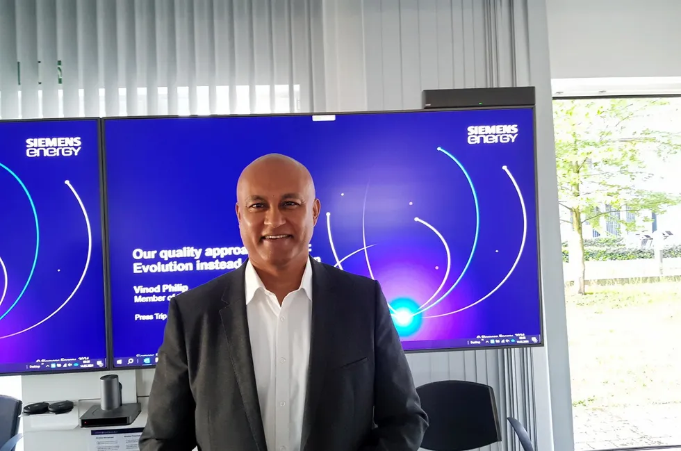 Designated new Siemens Gamesa CEO Vinod Philip.