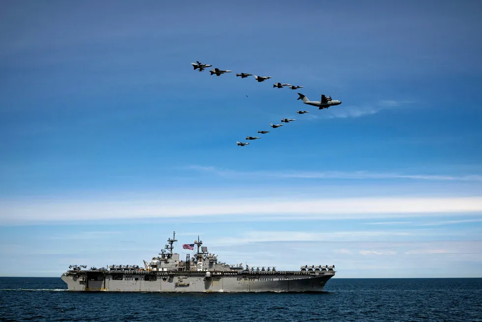 Sweden takes part in military exercises in the Baltic Sea.