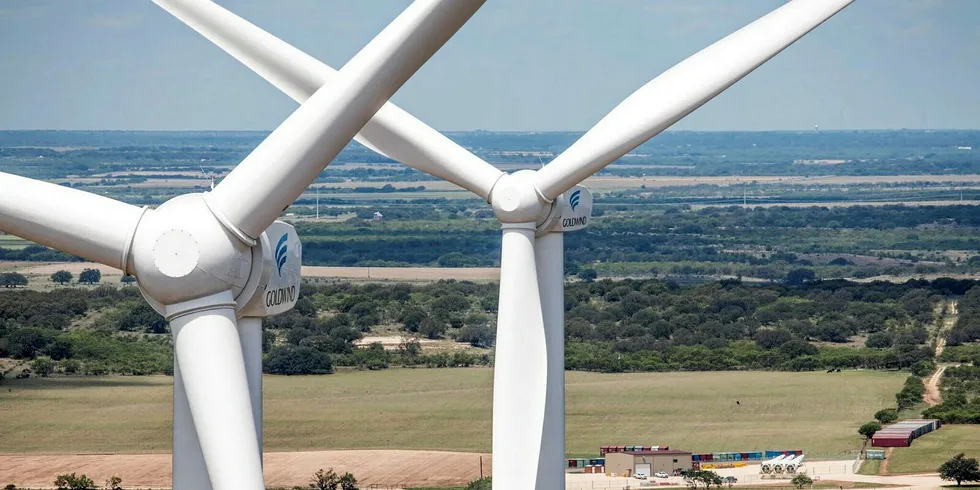 Goldwind turbines in Texas.