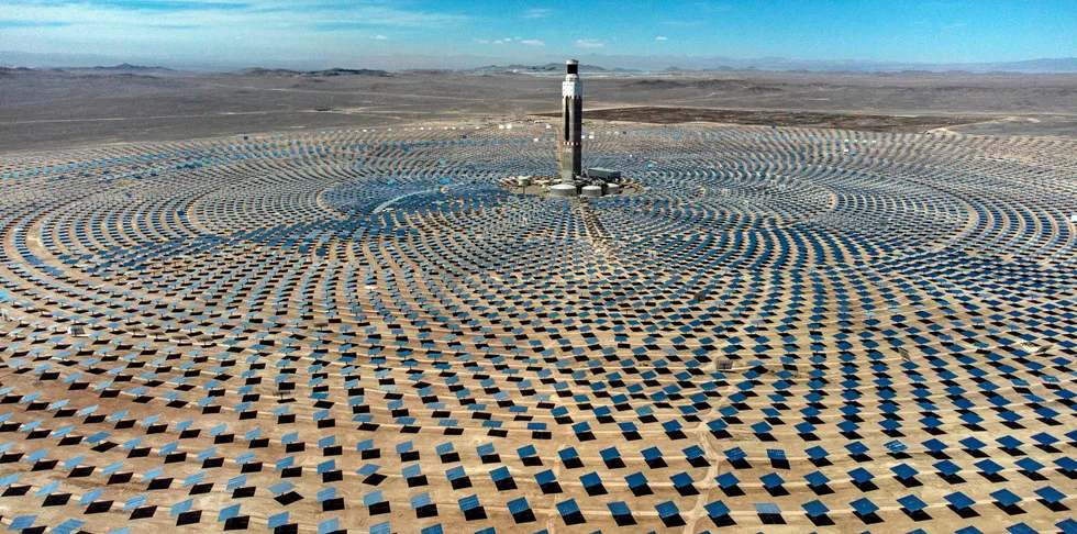 The new 110MW Cerro Dominador concentrating solar power project in the sun-drenched Antofagasta region of Chile.