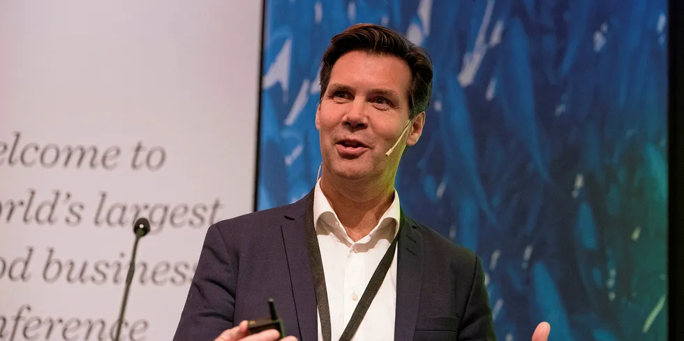 Salmon farming company Leroy Seafood CEO Henning Beltestad.