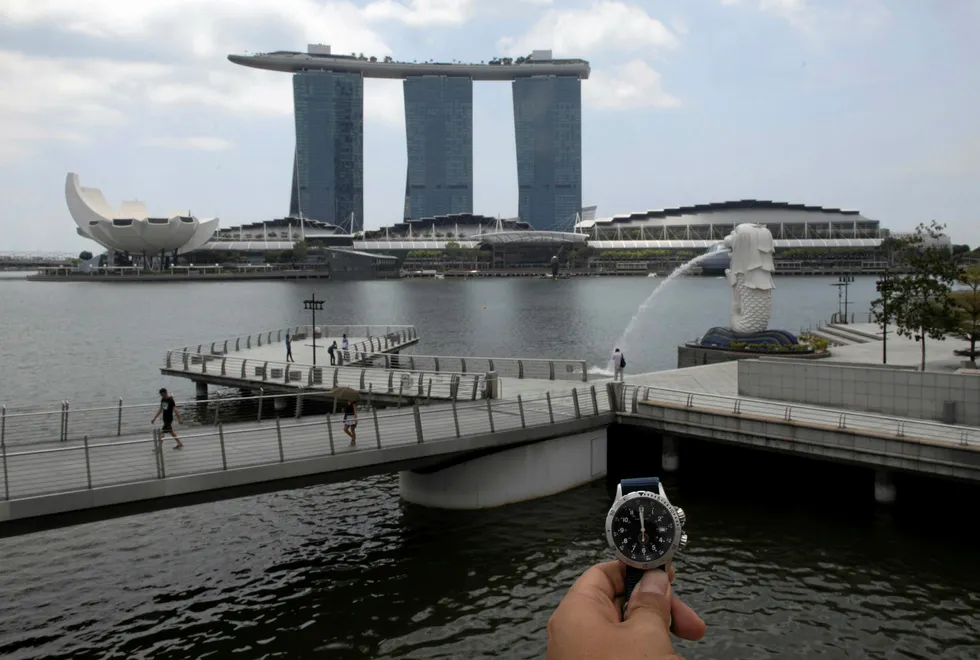 Future afloat: a view of Singapore’s Marina Bay. The Lion City could become the site of an innovative floating data centre.