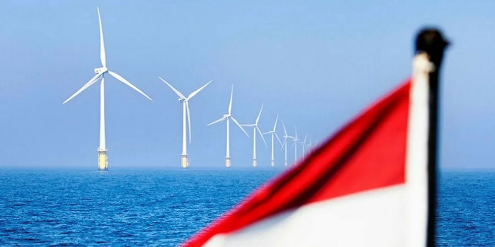 The first large Dutch offshore wind farm, Egmond aan Zee