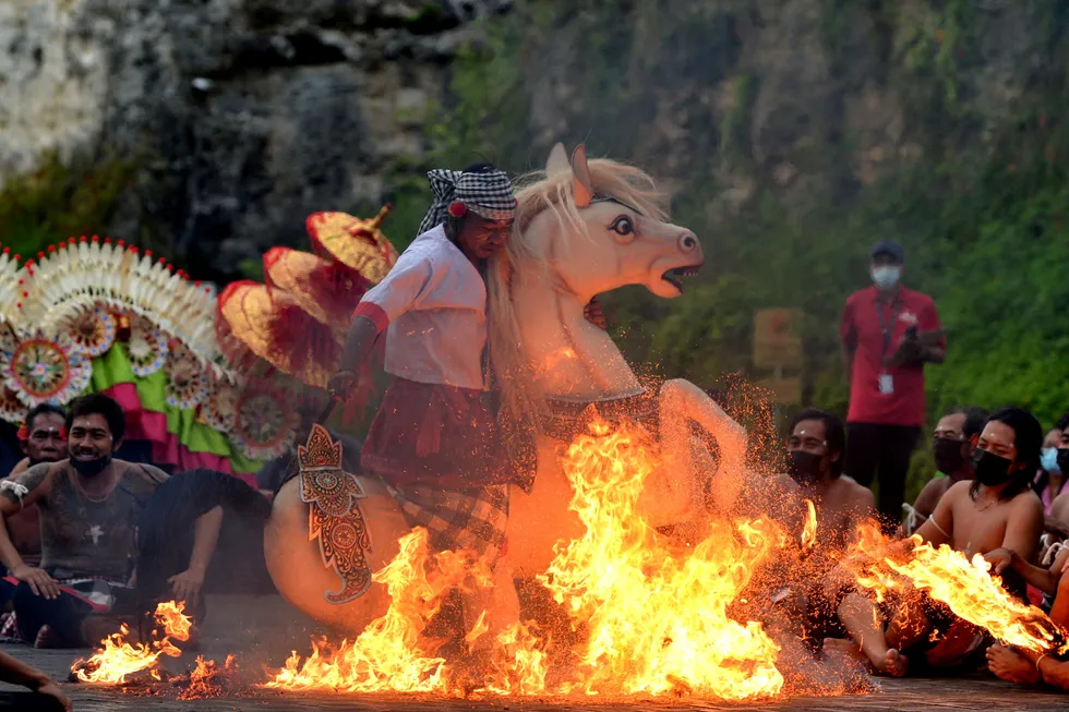 Performance: the Kecak dance in Bali, Indonesia