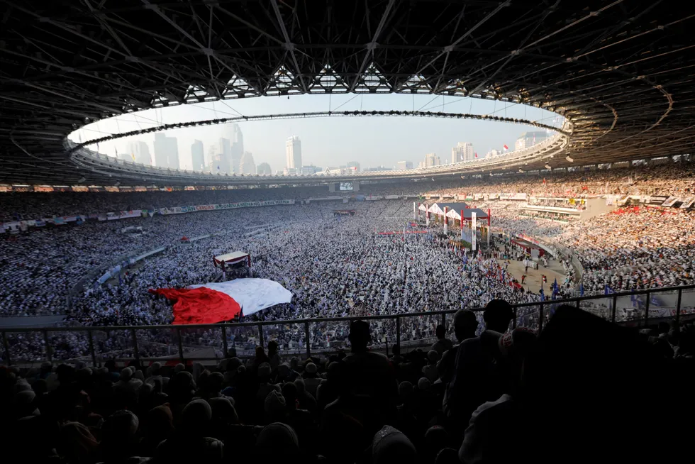 Flying the flag: in Jakarta, Indonesia