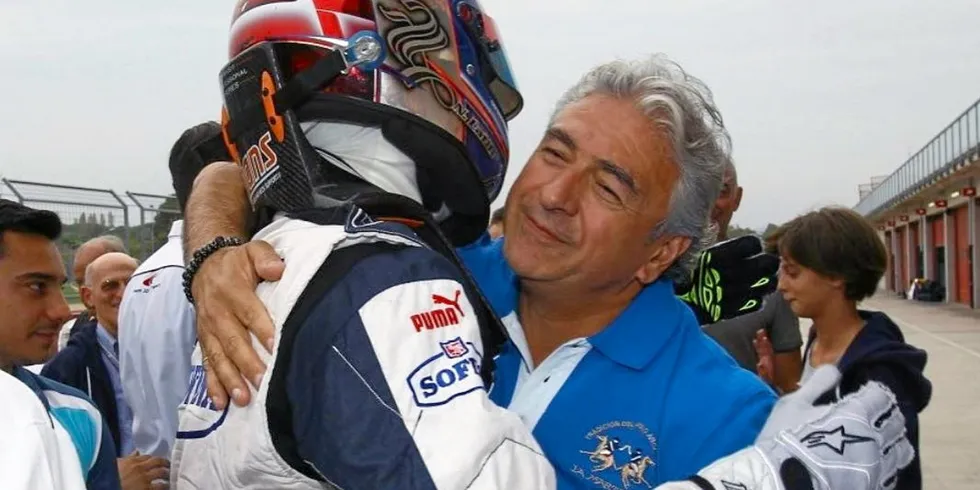 Michael Latifi, founder and chairman of Canada's Sofina Foods with son and Formula 1 racecar driver Nicholas Latifi.