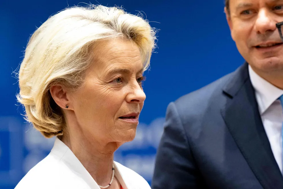 Tough line: President of the European Commission Ursula von der Leyen.