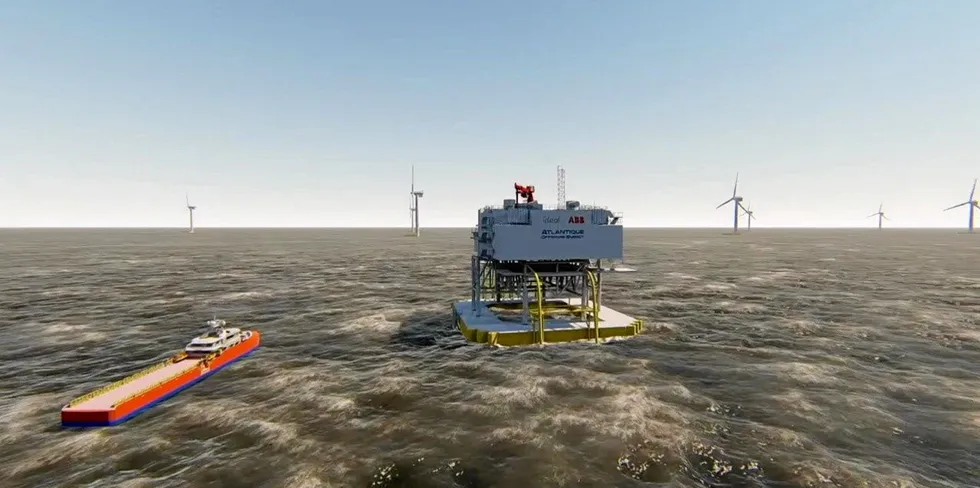Floating substation based on BW Ideol floating platform