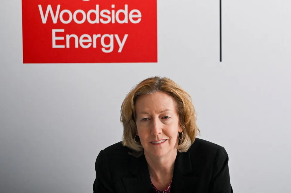 Woodside Energy chief executive, Meg O'Neill, speaks to Reuters during CERAWeek by S&P Global in Houston, US, in March 2024.
