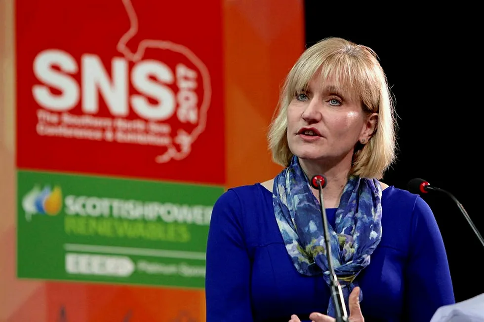Oil & Gas UK chief executive Deirdre Michie speaking at the EEEGR conference in 2017