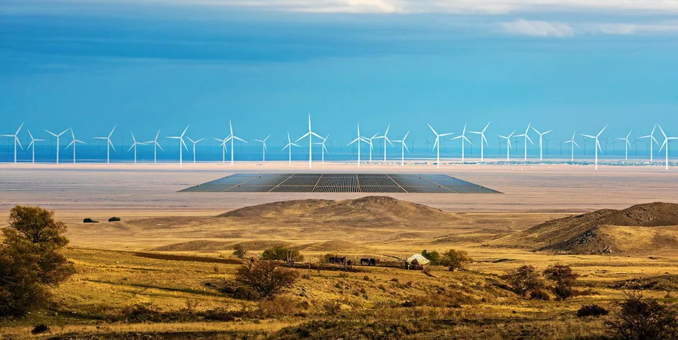Visualisation of Kazakh wind and solar plants