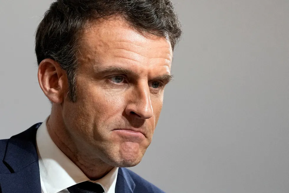 Risky move: President Emmanuel Macron’s pension plans have led to industrial action in France.