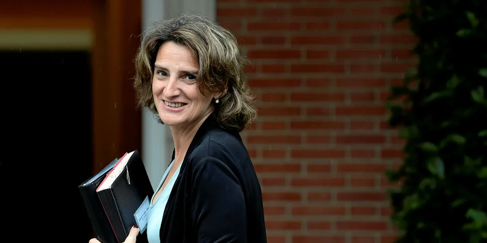 Spanish minister of energy and climate change Teresa Ribera.