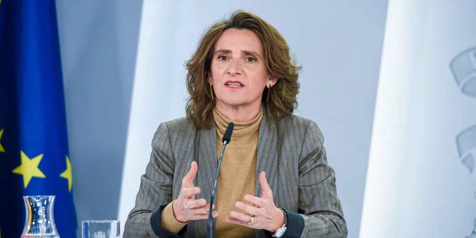 Spanish ecological transition minister Teresea Ribera.