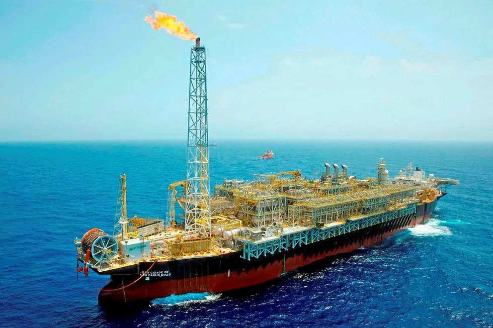 Cidade de Sao Paulo FPSO. Sent October 2010. Photo: Petrobras
