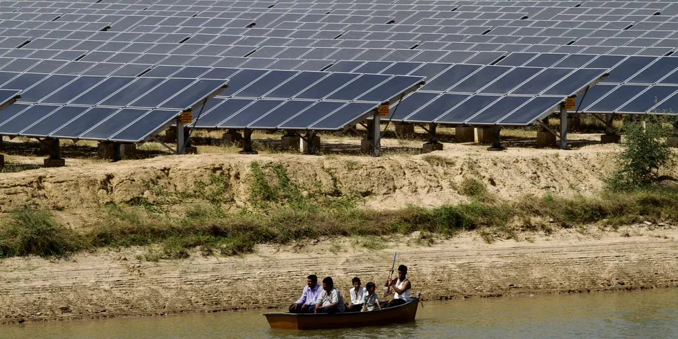 PV farm in Gujarat state, India