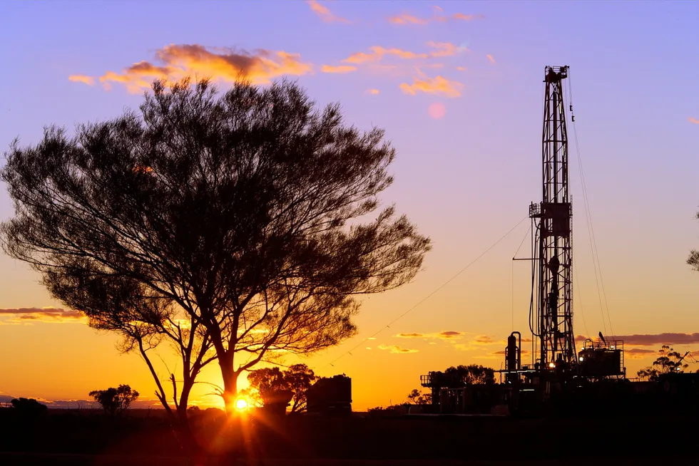 Drilling operations in Australia's Cooper basin.