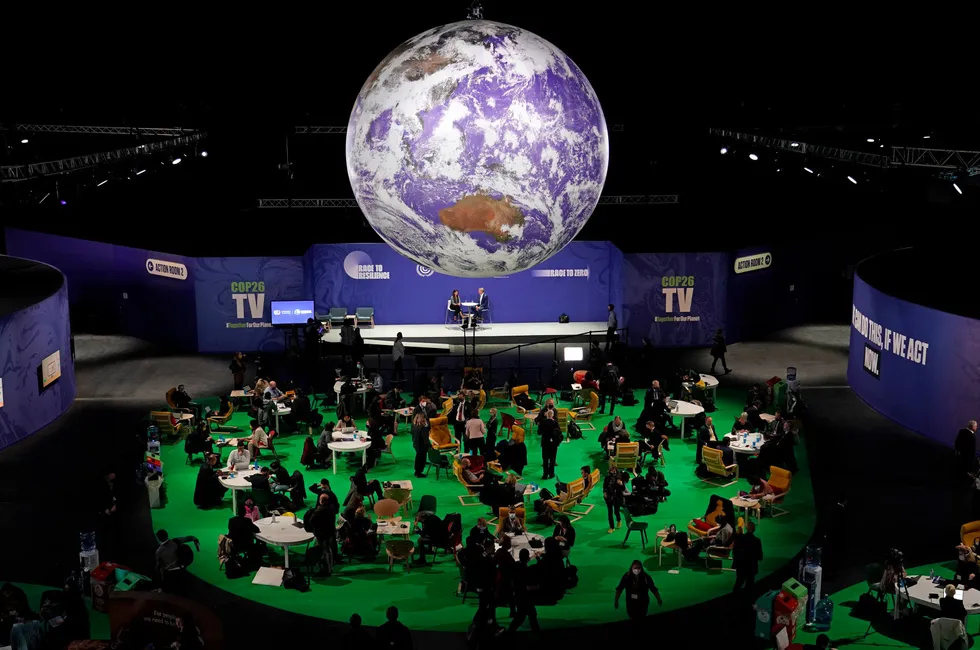 Delegations: attendees gather the venue on another day at the COP26 UN Climate Summit in Glasgow