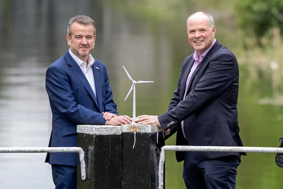 Corio Generation CEO Jonathan Cole (Left) and Bord Gáis Energy managing director Dave Kirwan.