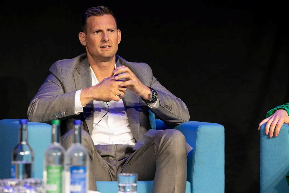 Transition push: Arne Gurtner, Equinor’s senior vice president UK & Ireland, addressing a panel at Offshore Europe 2023 in Aberdeen this week.
