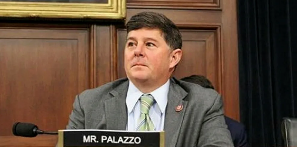 US Rep. Steven Palazzo discussing maritime security in February.