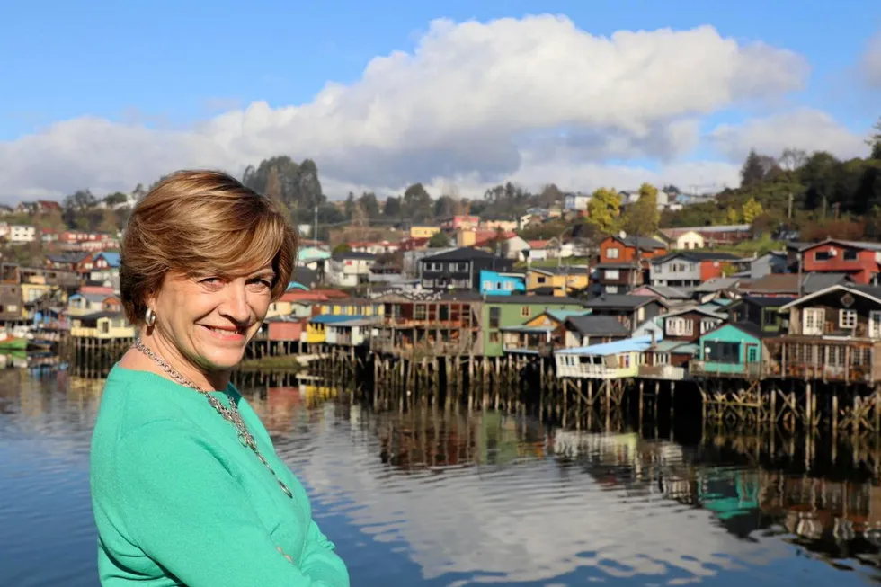 Evelyn Matthei's pro-salmon industry stance may be music to the ears of Chilean salmon farmers.