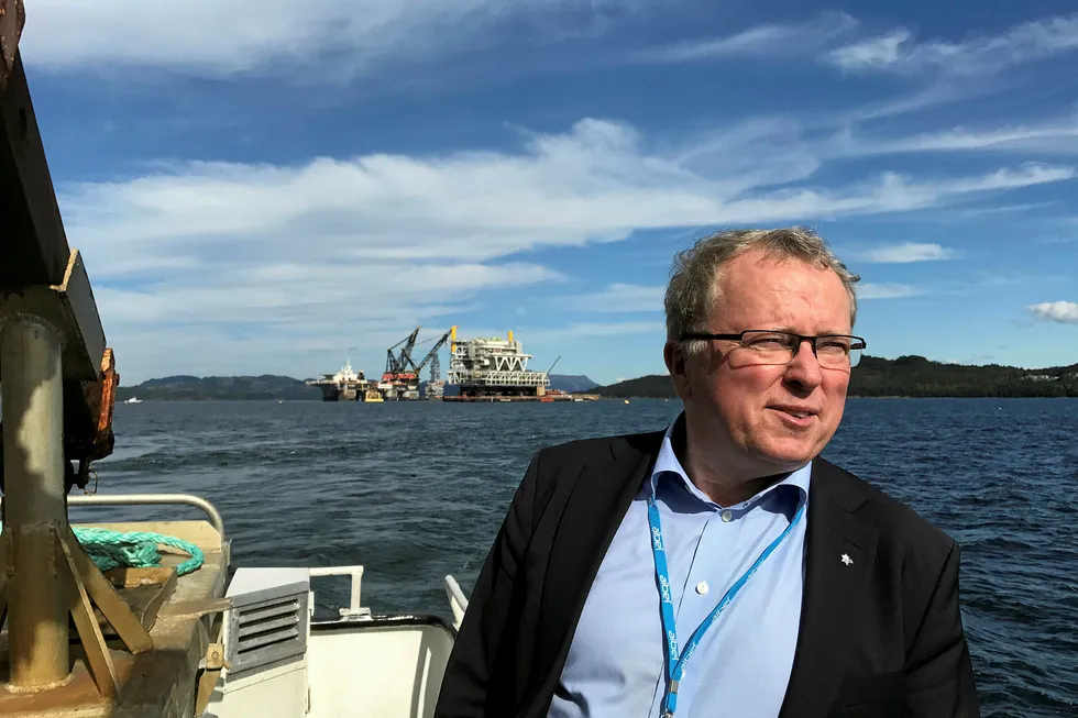 On location: Statoil chief executive Eldar Saetre