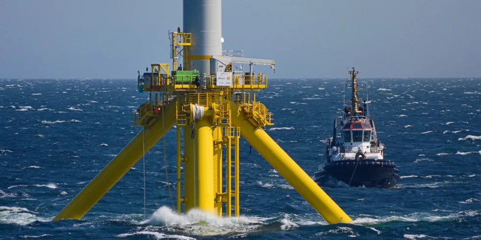 The Stiesdal TetraSpar floating demonstrator in Norwegian waters - the nation now has a 30GW offshore wind target.