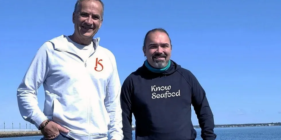 KnowSeafood founders Dan McQuade (left) and Paul Neves are now part of the Walton-backed S2G Ventures portfolio.