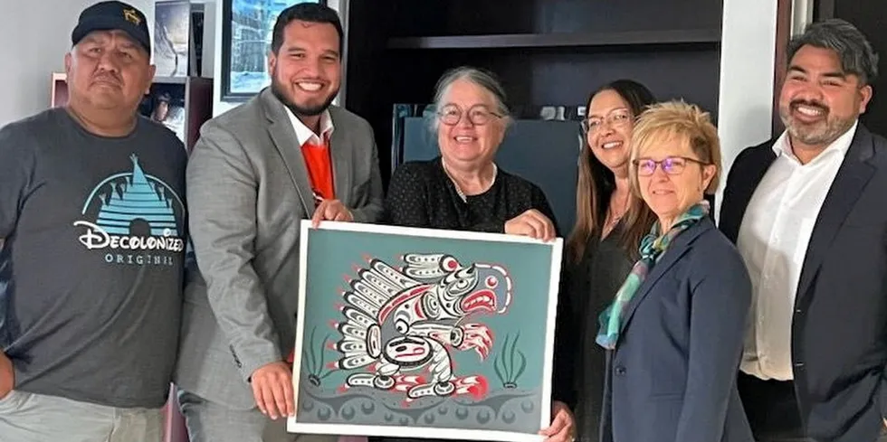 Leaders from Kitasoo Xai'xais, Gwa'Sala-Nakwaxda'xw, Quatsino and Mowi Canada West said they had a positive and impactful meeting with Minister Diane Lebouthillier in September.