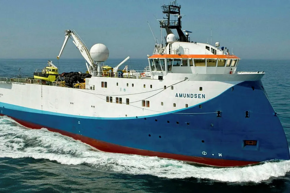 Rising tide: seismic vessel SW Amundsen. .