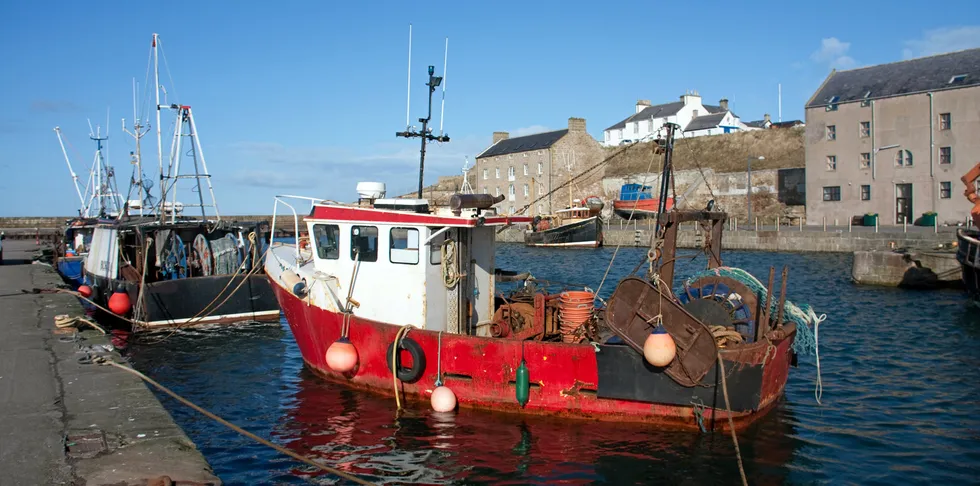 Fishing boat in Scottish Burghead