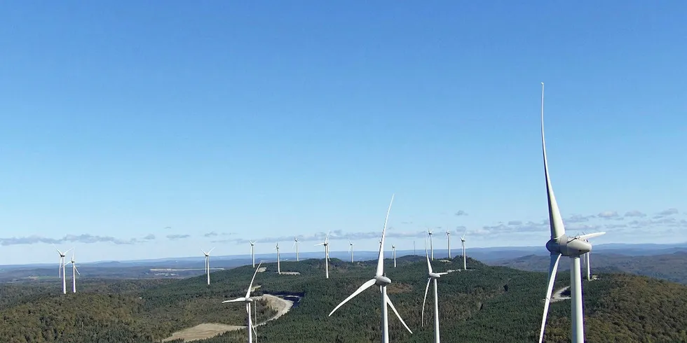 Boralex's Temiscouata wind farm in Quebec, using Enercon turbines.