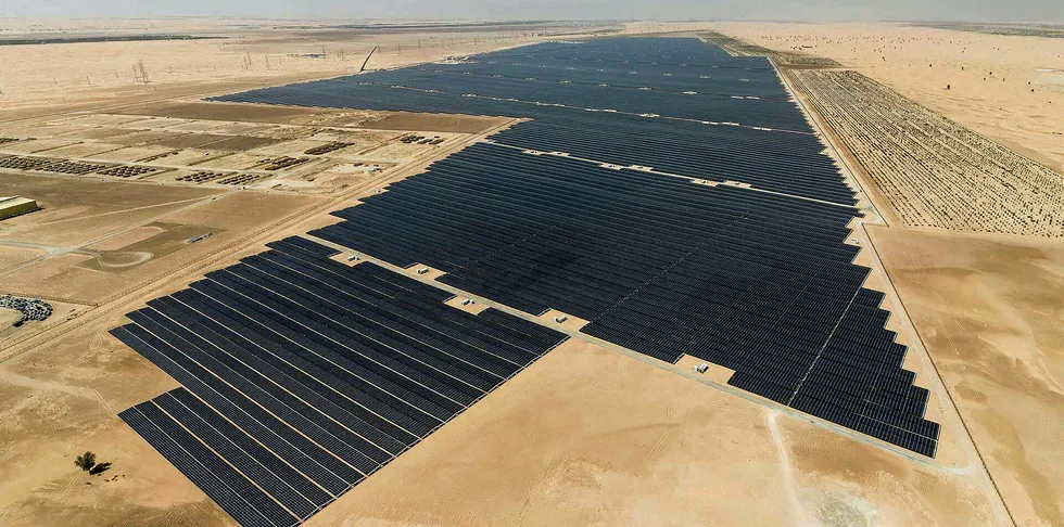The 1.2GW Abu Dhabi Noor project, the emirate's first utility-scale solar array.