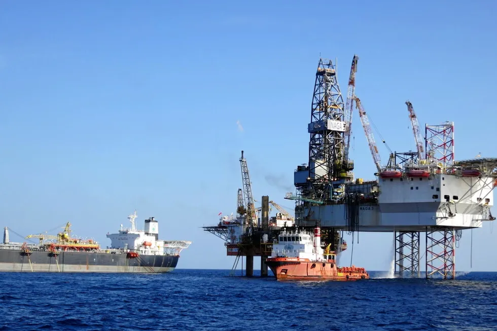 Development: the jack-up Naga 3 which is currently on location at the Te Giac Trang field.