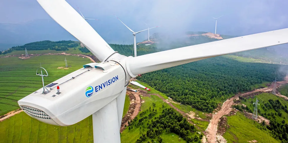 An Envision wind turbine.