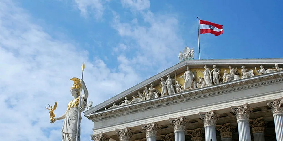 Austria's Parliament. The country has yet to flesh-out a renewables law.
