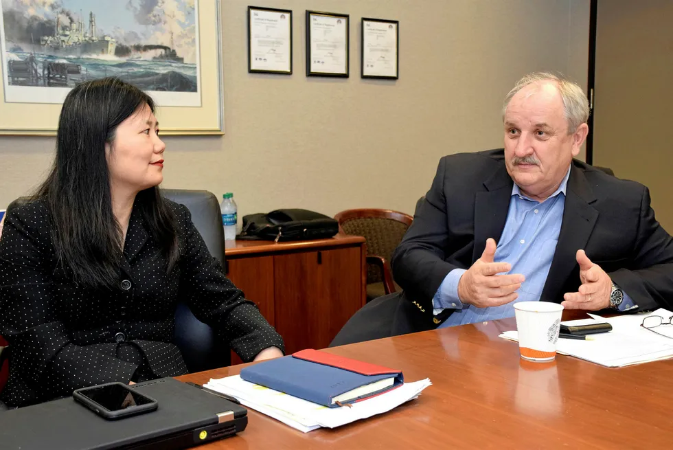 Collaboration: ABS global offshore director Wei Huang (left) and Seacor engineering manager Tim Clerc