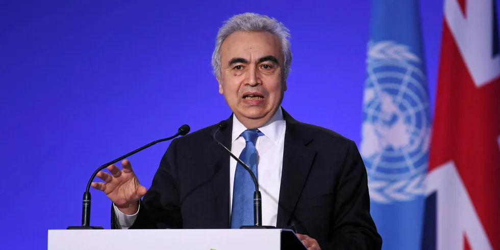 IEA executive director Fatih Birol at the UN's recent climate summit in Glasgow, Scotland